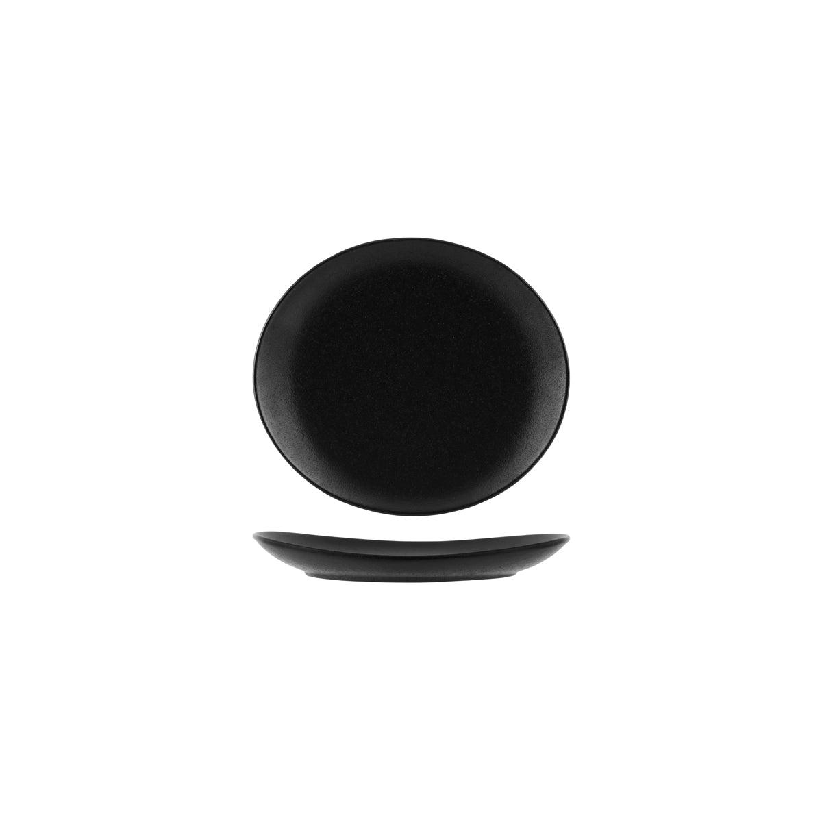 Tablekraft Black Oval Coupe Plate 210mm (Box of 6) - Kitchenly