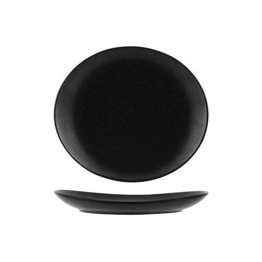 Tablekraft Black Oval Plate 300mm (Box of 3) - Kitchenly