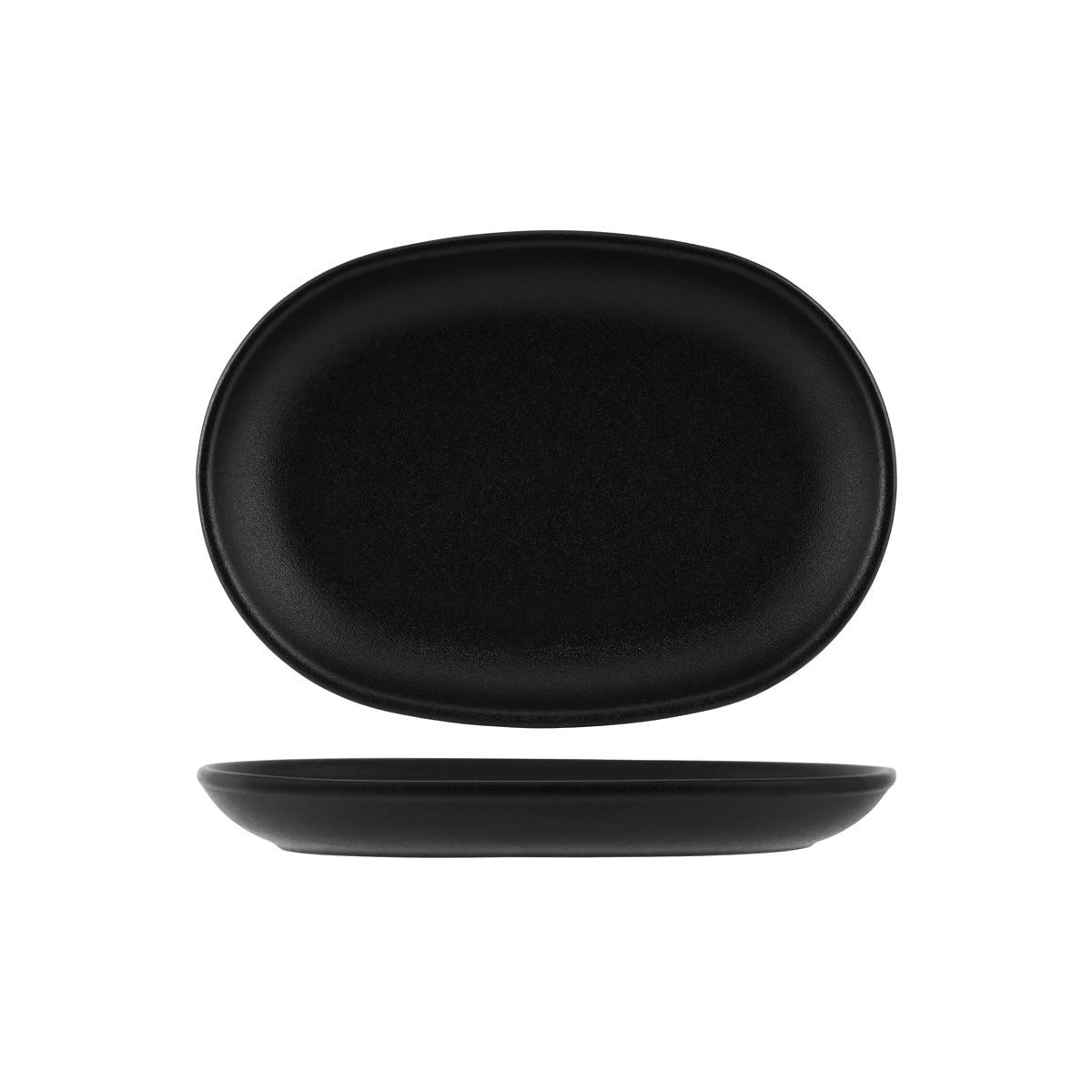 Tablekraft Black Oval Serving Platter 305mm (Box of 3) - Kitchenly