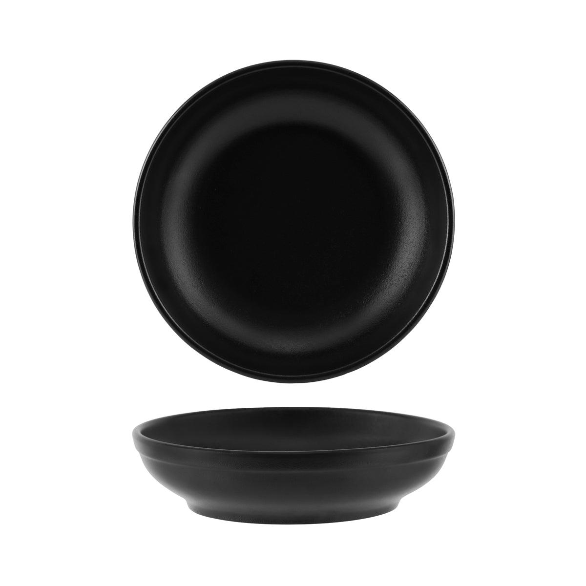 Tablekraft Black Round Flared Bowl 230mm (Box of 3) - Kitchenly