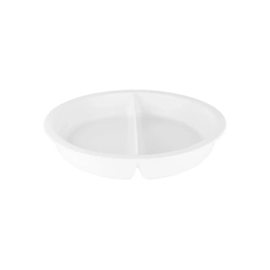 Chef Inox Porcelain Round Insert Pan Divided 380x65mm - Kitchenly