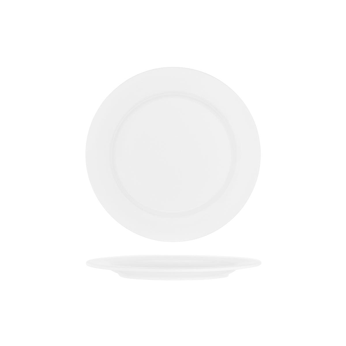 Royal Porcelain Chelsea Round Plate Flat Rim 260mm (Box of 12) - Kitchenly