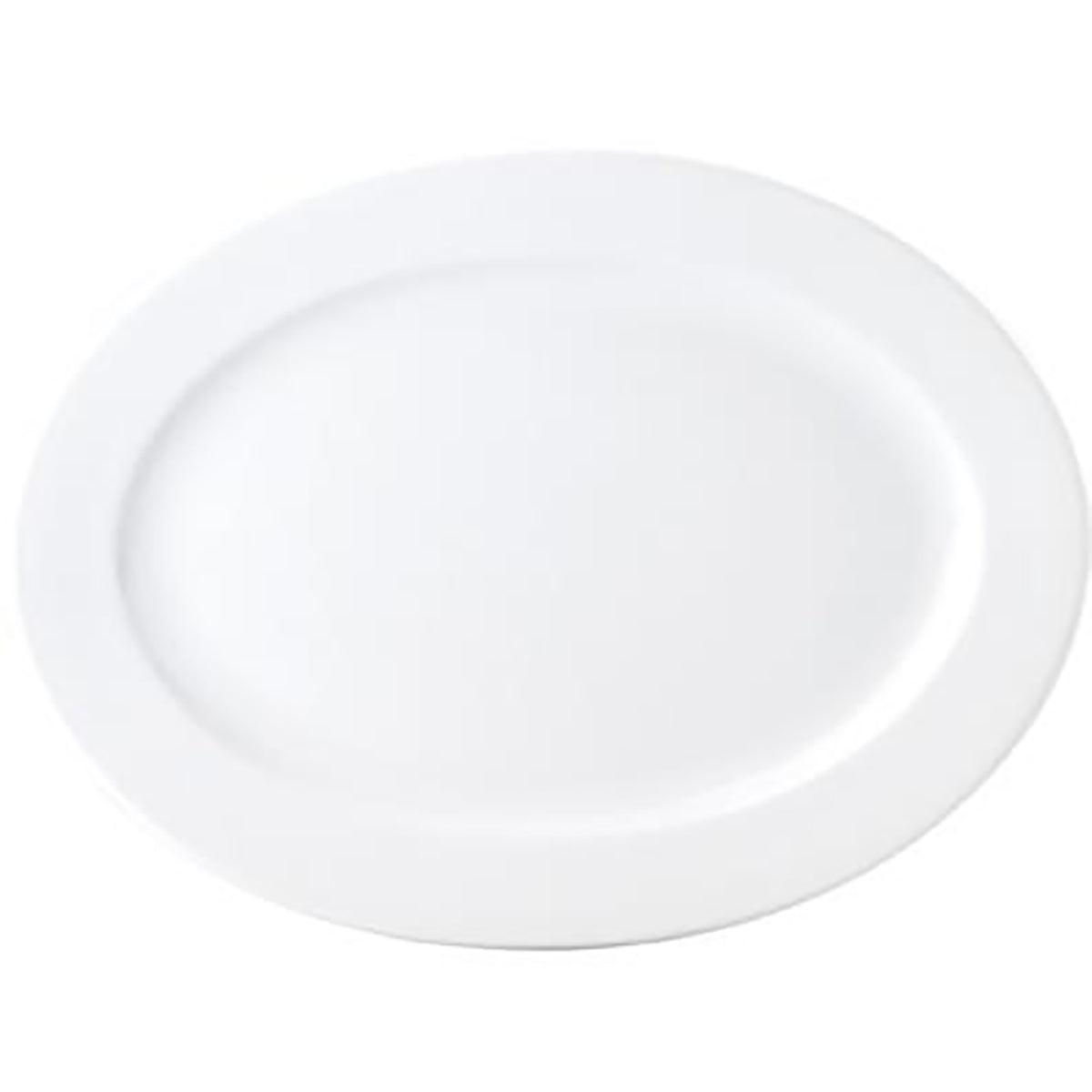 Royal Porcelain Chelsea Oval Platter Wide Rim 200x140mm (Box of 12) - Kitchenly