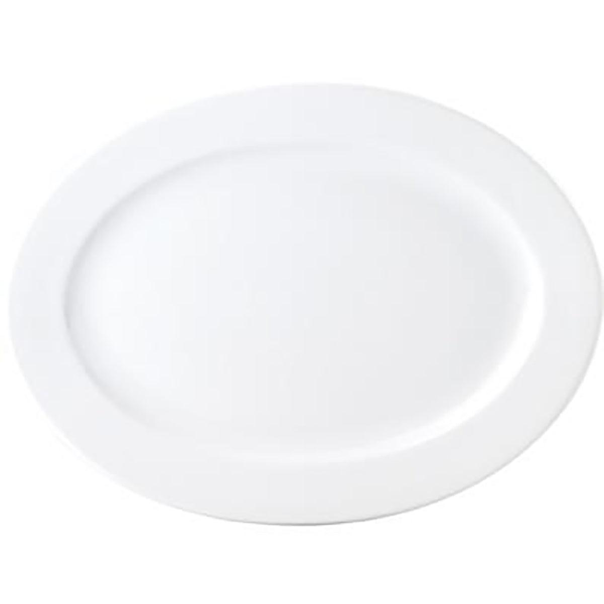 Royal Porcelain Chelsea Oval Platter Wide Rim 235x166mm (Box of 12) - Kitchenly