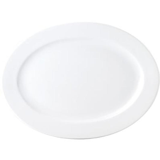 Royal Porcelain Chelsea Oval Platter Wide Rim 235x166mm (Box of 12) - Kitchenly