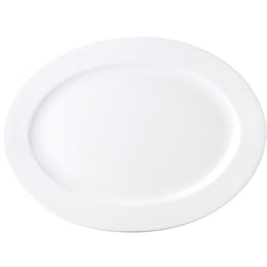 Royal Porcelain Chelsea Oval Platter Wide Rim 360x260mm (Box of 12) - Kitchenly