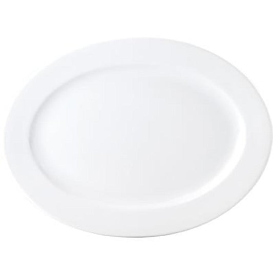 Royal Porcelain Chelsea Oval Platter Wide Rim 480x345mm (Box of 6) - Kitchenly