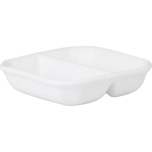 Royal Porcelain Chelsea Sauce Dish 2 Compartments 90mm (Box of 24) - Kitchenly