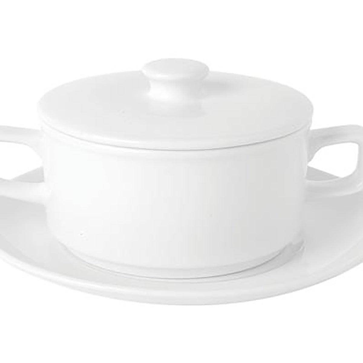 Royal Porcelain Chelsea Soup Cup With 2 Handles & Lid (Box of 12) - Kitchenly