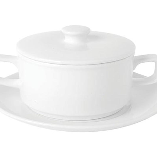 Royal Porcelain Chelsea Soup Cup With 2 Handles & Lid (Box of 12) - Kitchenly