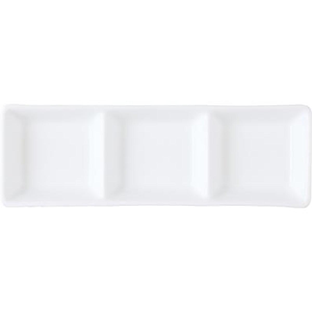 Royal Porcelain Chelsea Sauce Dish 3 Compartments 185x60mm (Box of 12) - Kitchenly