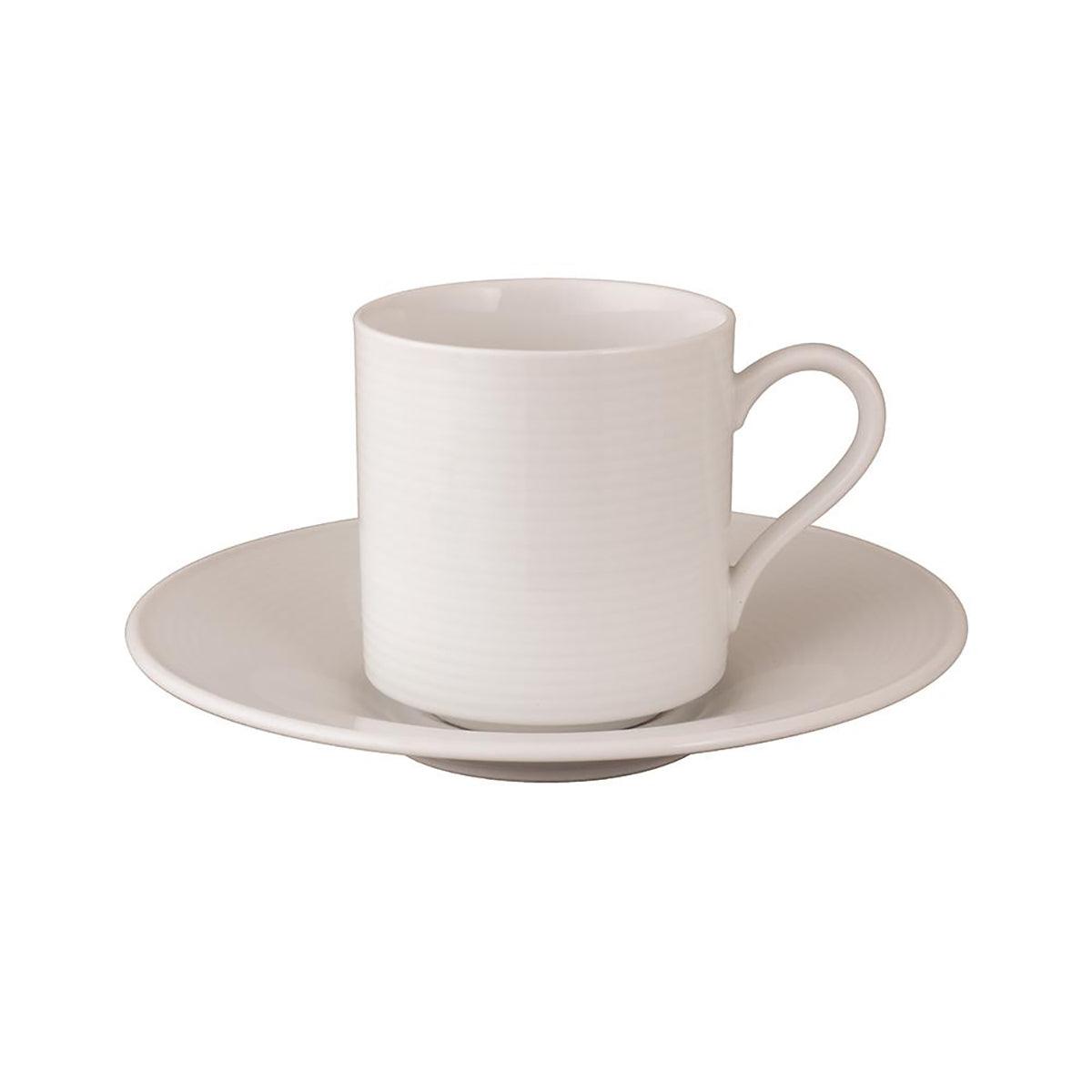 Patra Porcelain Aura Stackable Cup Saucer 161mm (Box of 6) - Kitchenly