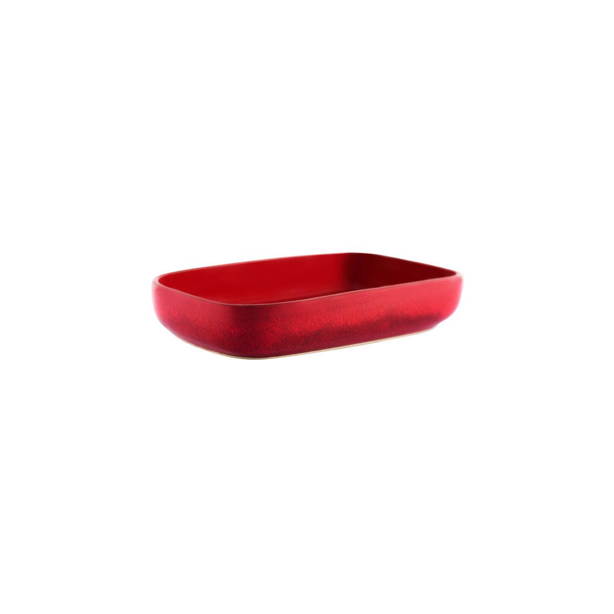 Tablekraft Artistica Reactive Red Rectangular Dish 170x105x40mm (Box of 4) - Kitchenly