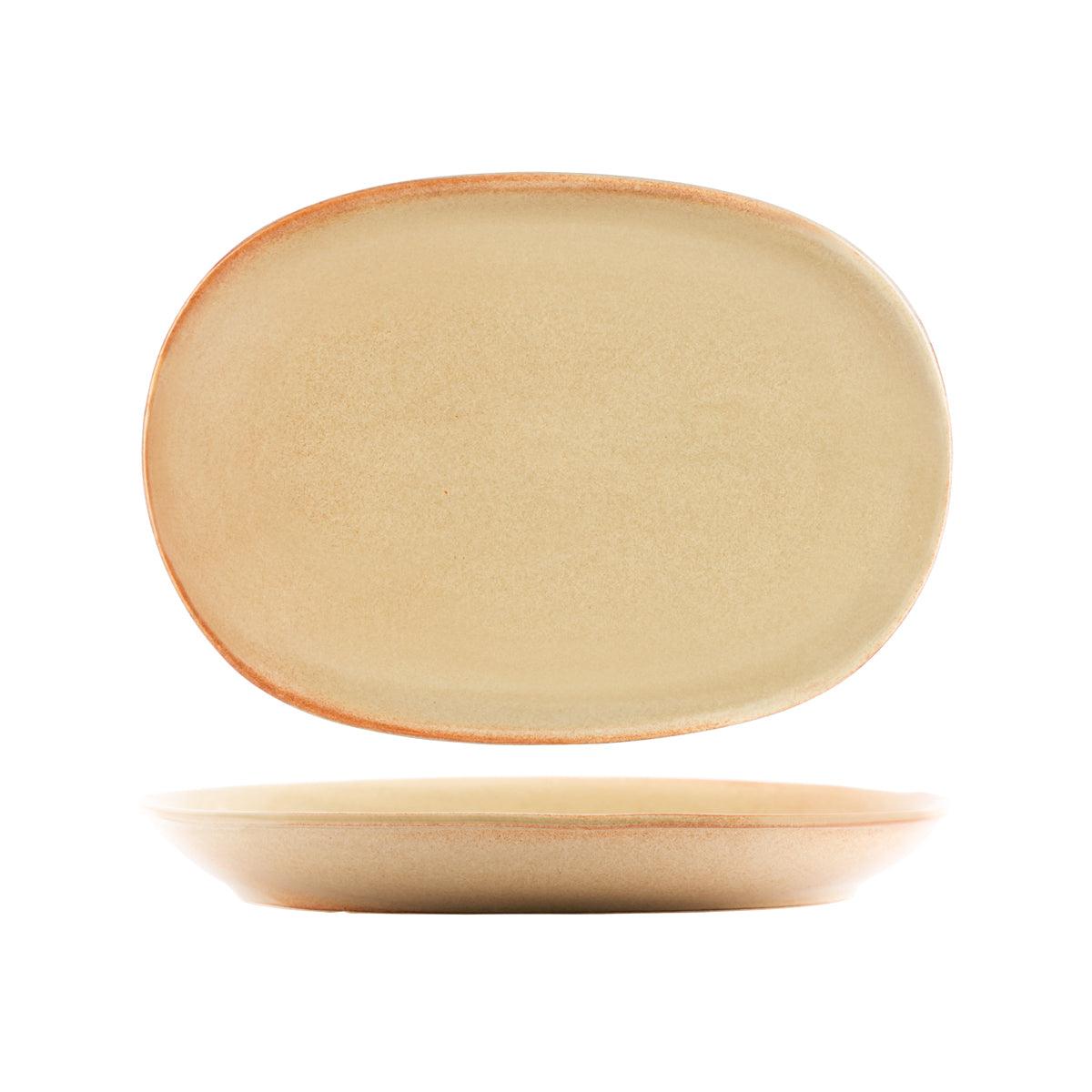 Tablekraft Artistica Flame Oval Serving Platter 305x210mm - Kitchenly