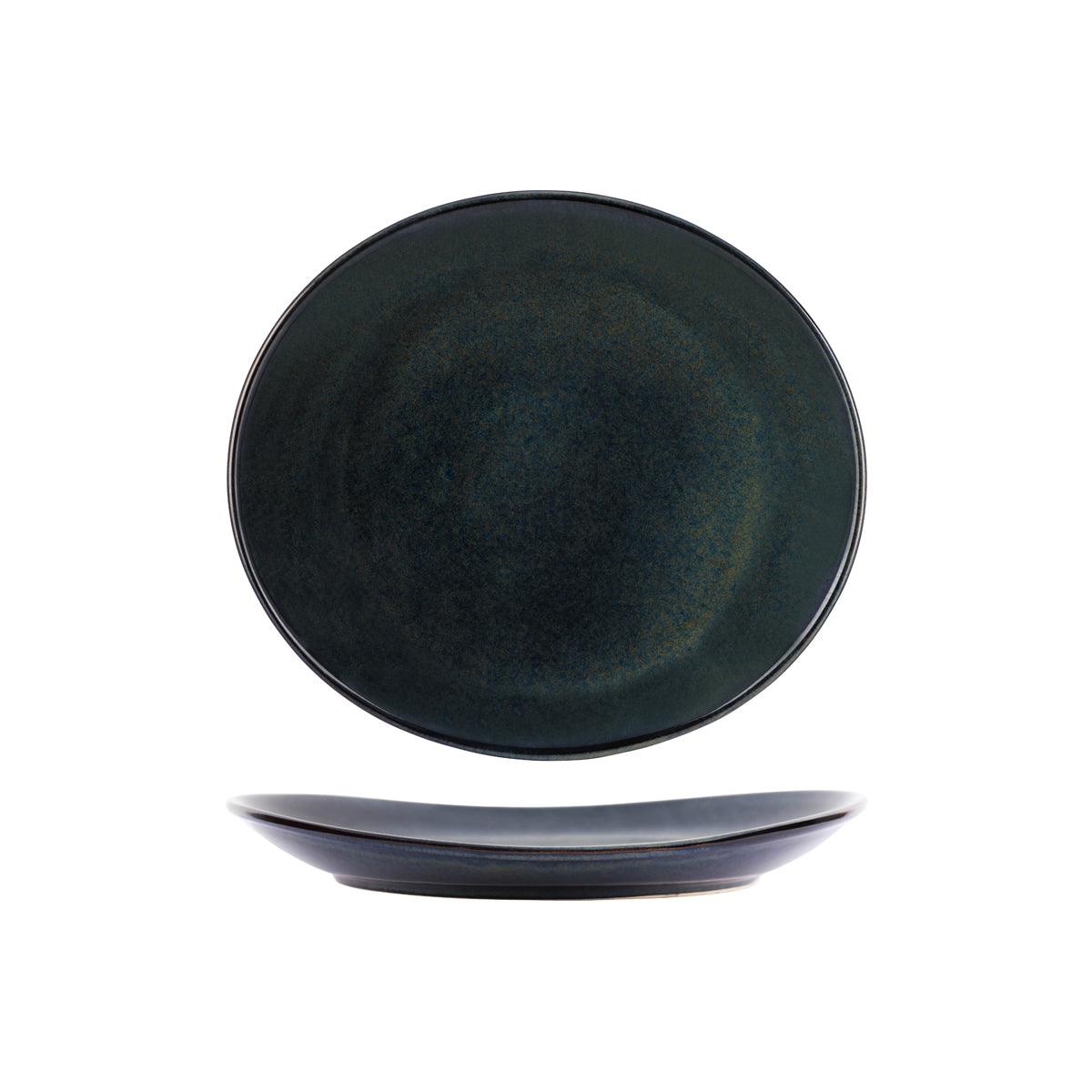 Tablekraft Artistica Midnight Blue Oval Plate 250x220mm (Box of 4) - Kitchenly