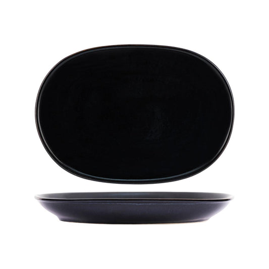 Tablekraft Artistica Midnight Blue Oval Serving Platter 305x210mm - Kitchenly