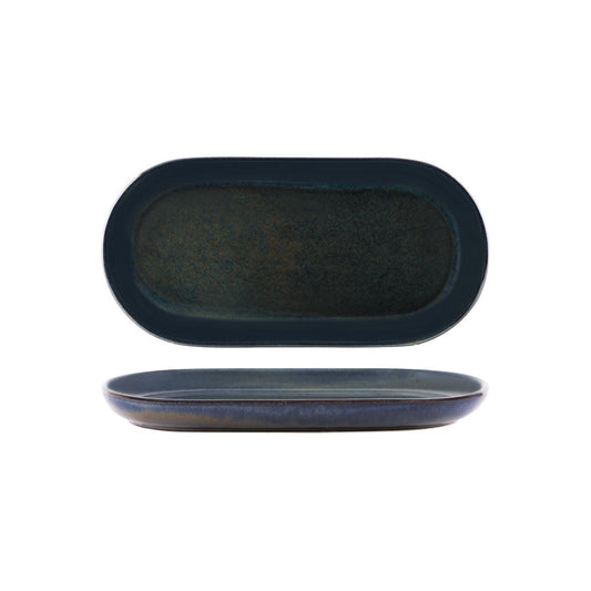 Tablekraft Artistica Midnight Blue Oval Coupe Plate 300x140mm (Box of 4) - Kitchenly