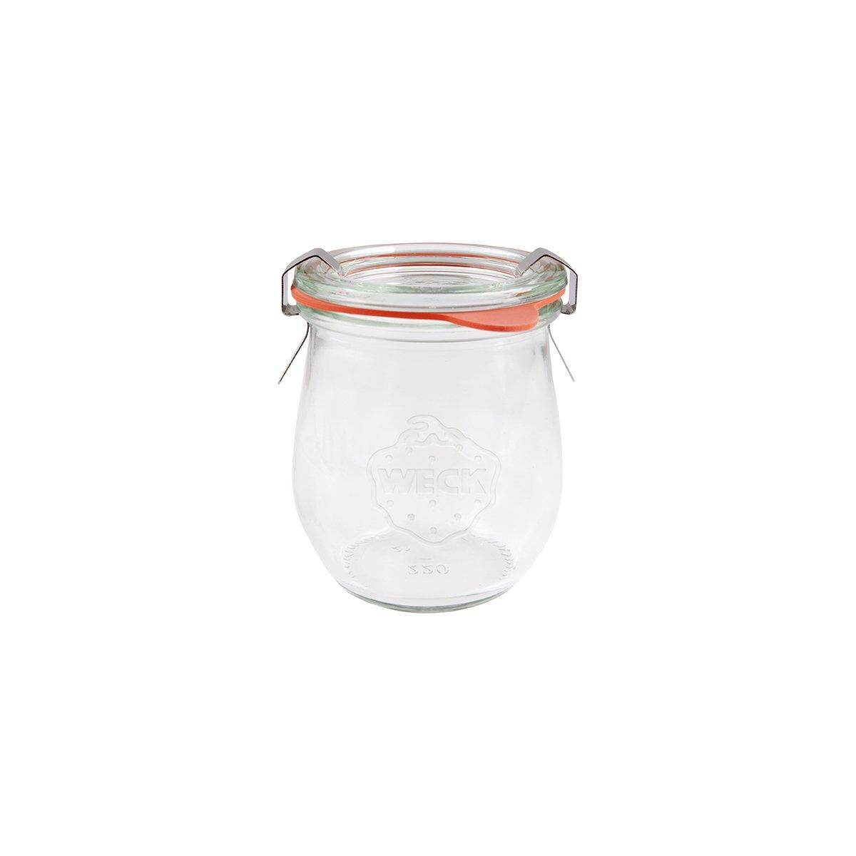 Weck Complete Glass Jar with Lid & Seal 70x80mm / 220ml (Box of 12) - Kitchenly