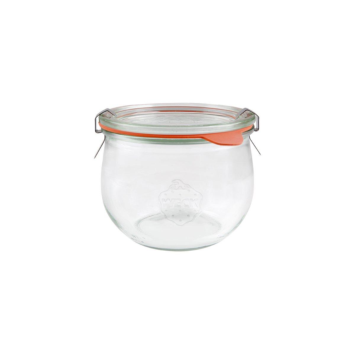 Weck Complete Tulip Jar with Lid 100x85mm / 580ml (Box of 6) - Kitchenly