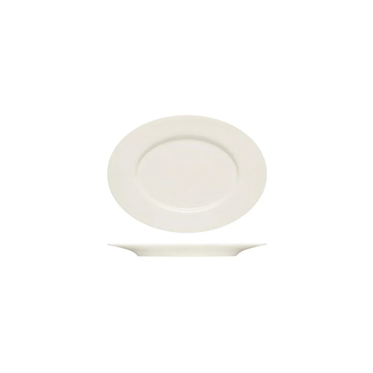 Bauscher Purity Oval Platter with Rim 240x175mm (Box of 6) - Kitchenly