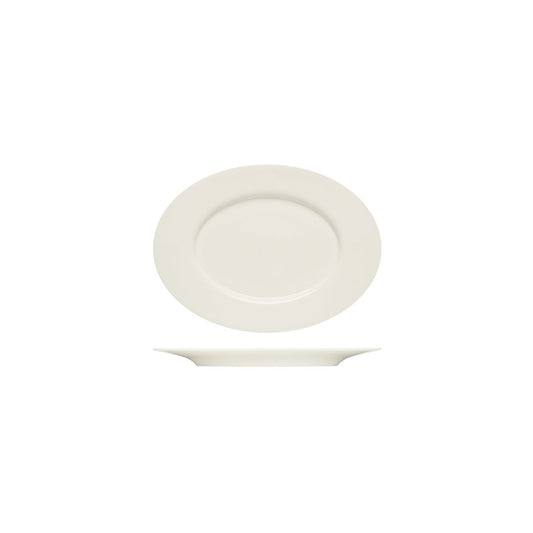 Bauscher Purity Oval Platter with Rim 240x175mm (Box of 6)
