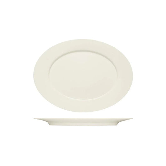 Bauscher Purity Oval Platter with Rim 330x244mm (Box of 6) - Kitchenly