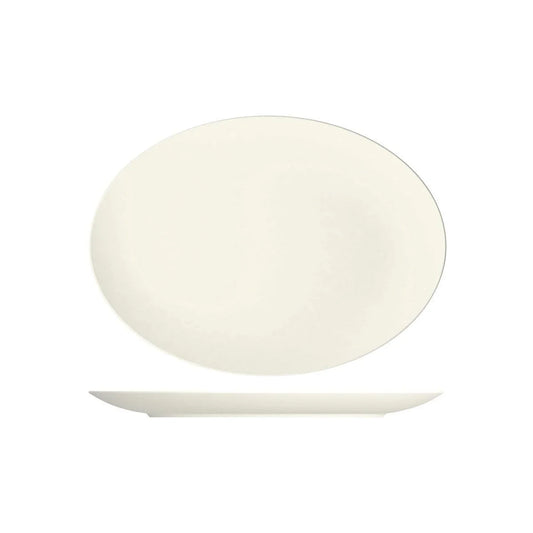 Bauscher Purity Oval Coupe Platter 370x272mm (Box of 6) - Kitchenly