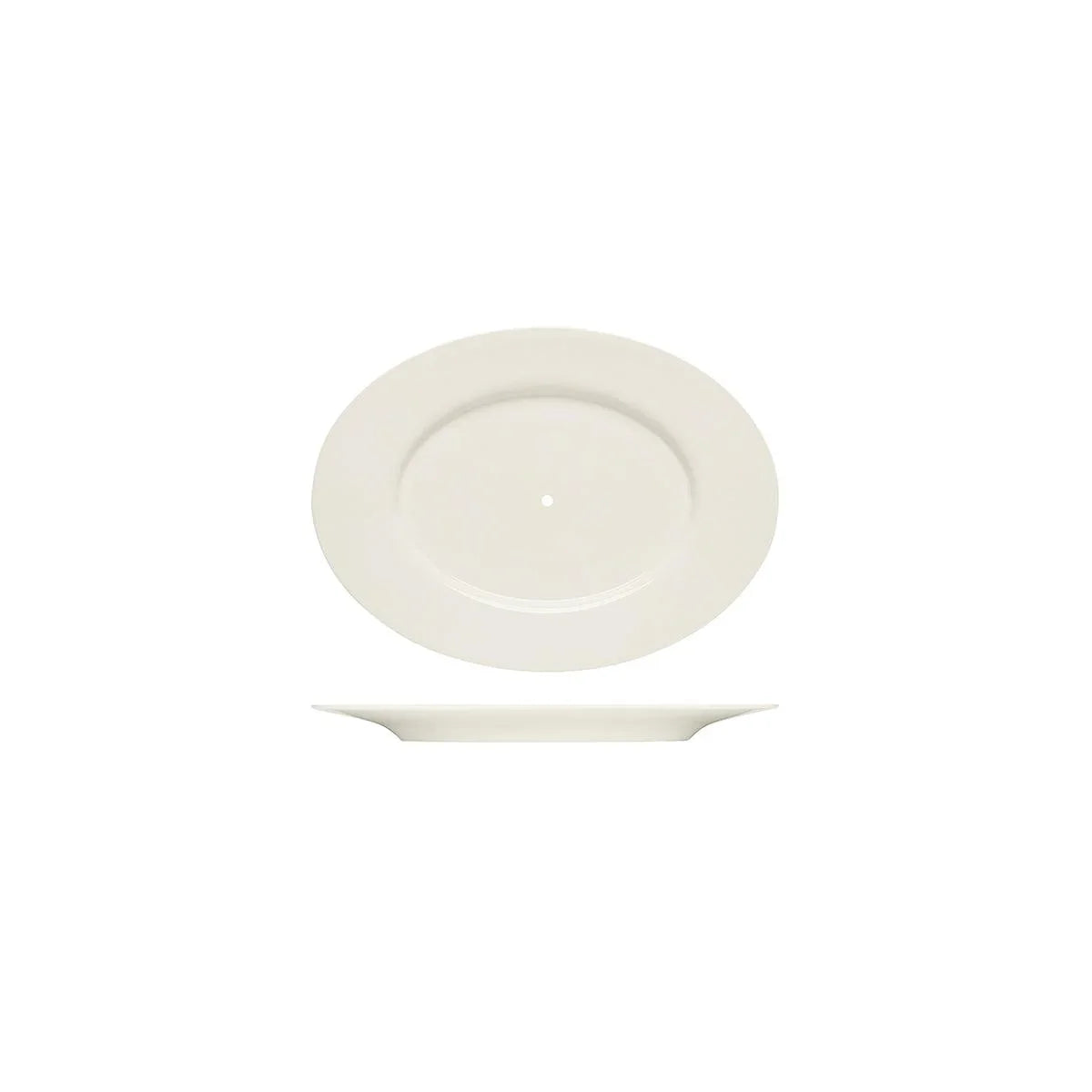 Bauscher Purity Oval Platter with Wide Rim 240x175mm To Suit Serving Stand (Box of 6) - Kitchenly