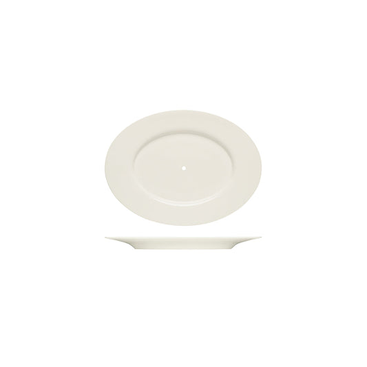 Bauscher Purity Oval Platter with Wide Rim 240x175mm To Suit Serving Stand (Box of 6)
