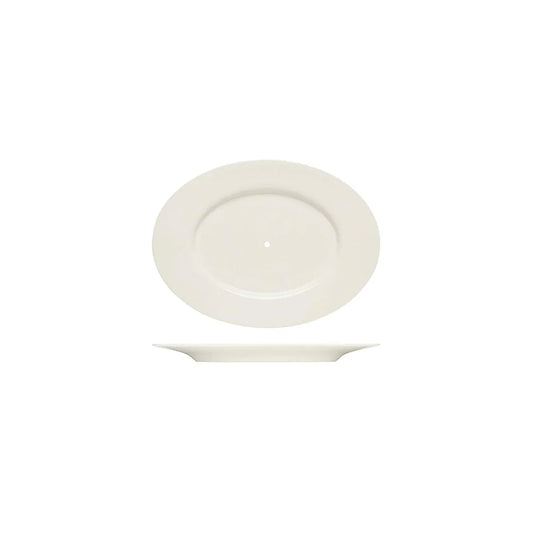 Bauscher Purity Oval Platter with Wide Rim 240x175mm To Suit Serving Stand (Box of 6) - Kitchenly