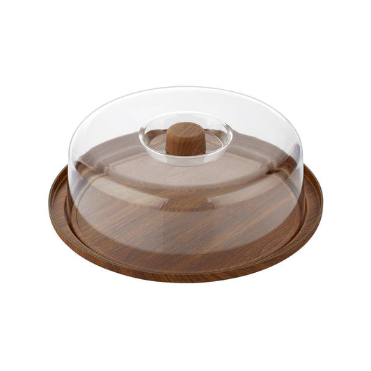 Evelin Cake Platter & Cover Set 300x110mm - Kitchenly