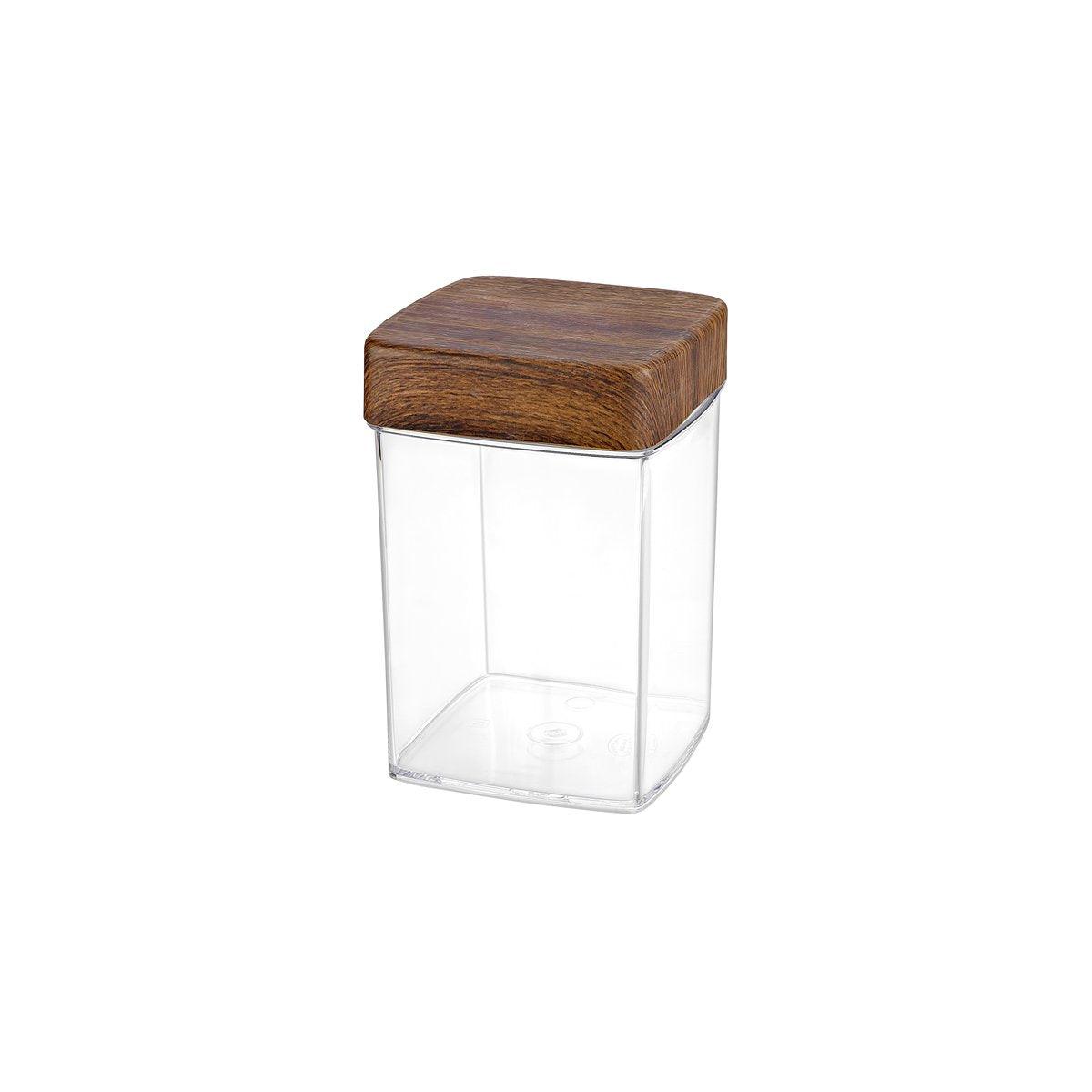 Evelin Square Canister with Lid 120x120x180mm - Kitchenly