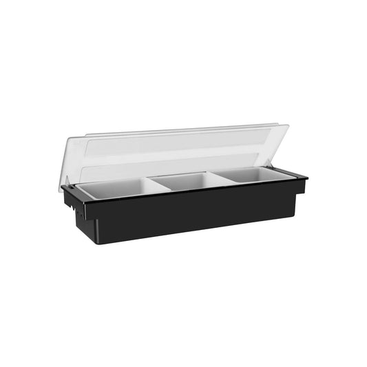 Jiwins Condiment Holder 3-Compartment Black 500x160x90mm - Kitchenly