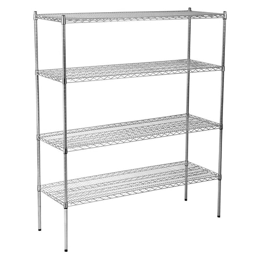 Jiwins Wire Shelf Complete Unit Chrome Plated 1825x610x1800mm - Kitchenly