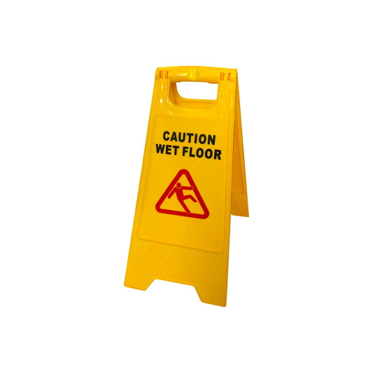 Jiwins Caution Wet Floor Sign Yellow A-Frame (Box of 6)