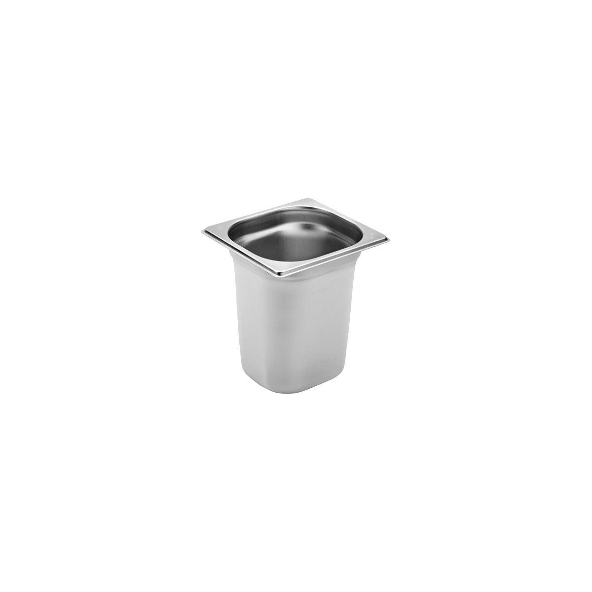 Inox Macel Maxipan Gastronorm 1/6 Size 176x162x200mm / 3.4Lt - Kitchenly