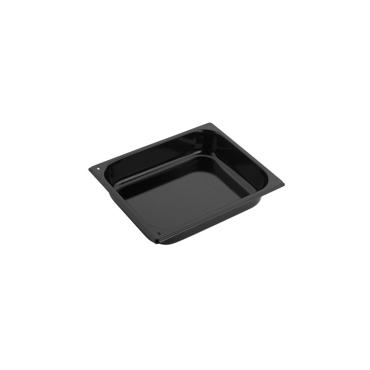 Inox Macel Maxipan Gastronorm Enamel Black 1/2 Size 325x265x65mm / 4.0Lt - Kitchenly