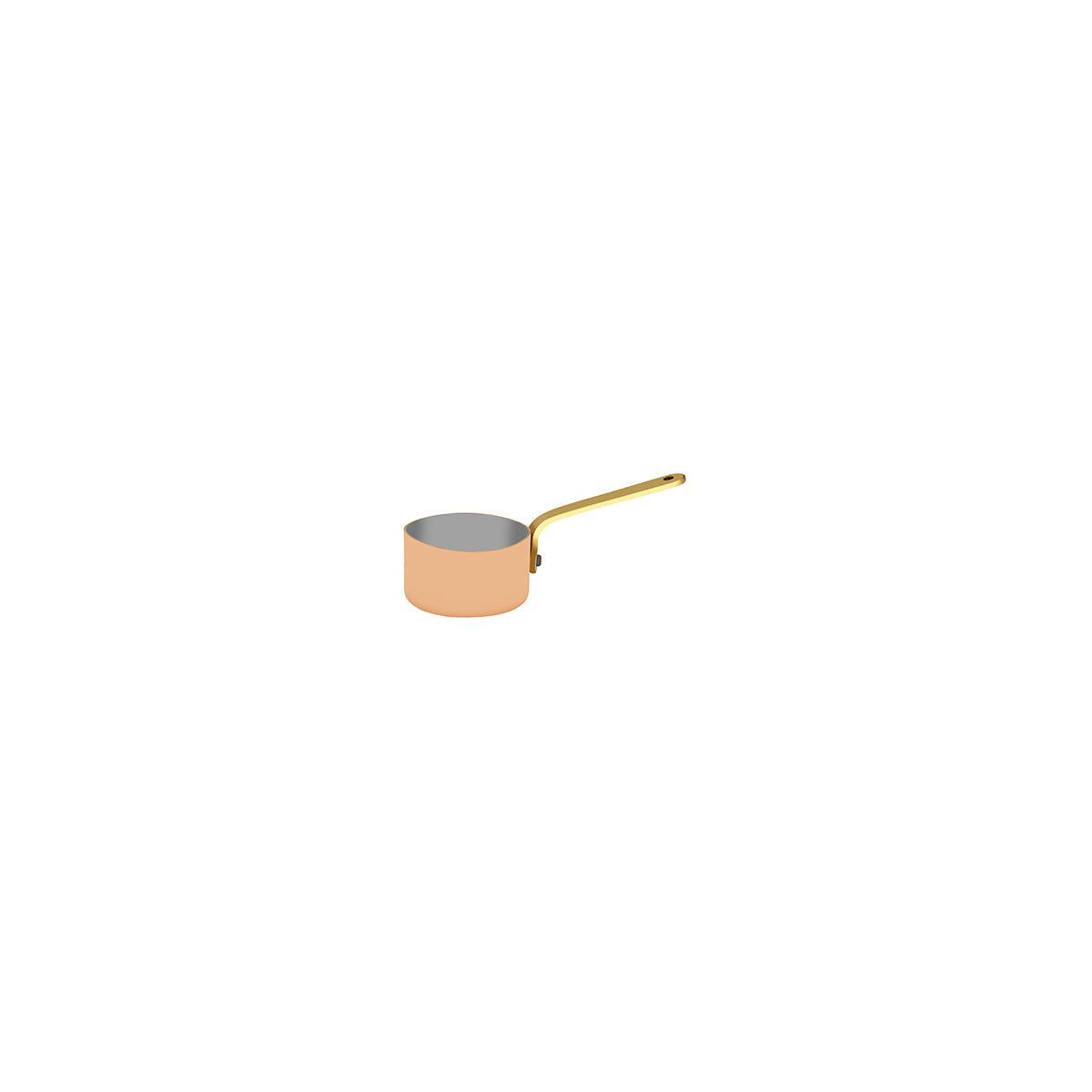Chef Inox Miniatures Saucepan with Brass Handle Copper 50x30mm - Kitchenly
