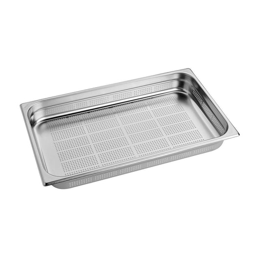 Inox Macel Maxipan Gastronorm Perforated 1/1 Size 530x325x65mm / 9.8Lt - Kitchenly