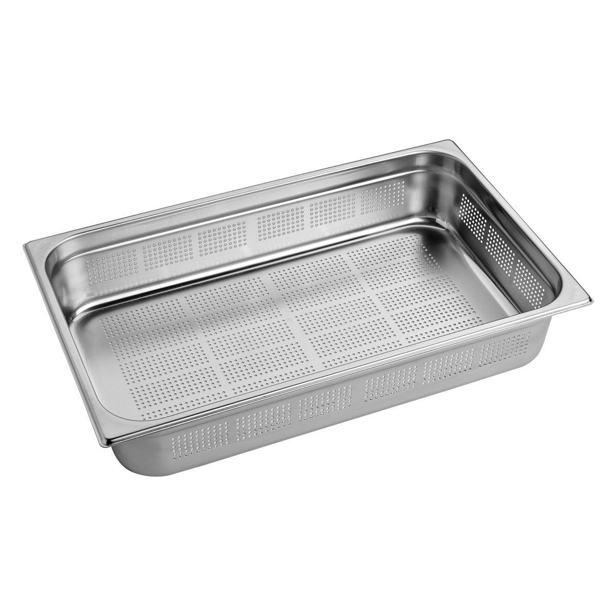 Inox Macel Maxipan Gastronorm Perforated 1/1 Size 530x325x100mm / 15.0Lt - Kitchenly