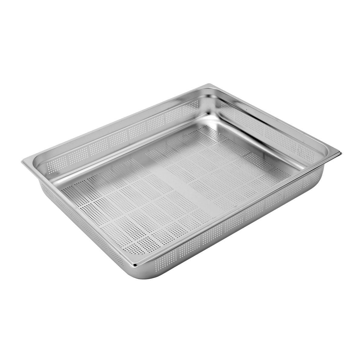 Inox Macel Maxipan Gastronorm Perforated 2/1 Size 650x530x100mm / 31.0Lt - Kitchenly