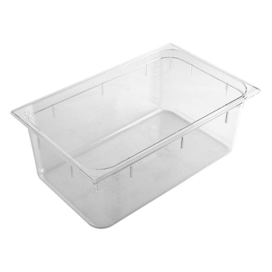 Inox Macel Gastronorm Pan Polycarbonate Clear 1/1 Size 530x325x200mm / 26.0Lt (Box of 6) - Kitchenly