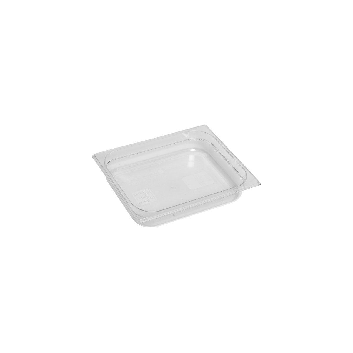 Inox Macel Gastronorm Pan Polycarbonate Clear 1/2 Size 325x265x65mm / 3.9Lt (Box of 6) - Kitchenly
