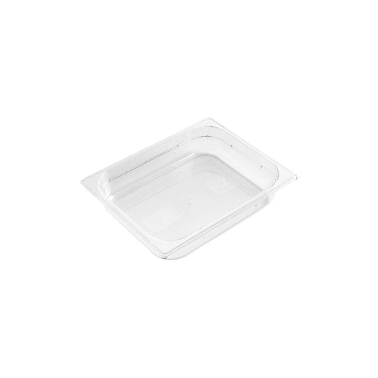 Inox Macel Gastronorm Pan Polycarbonate Clear 1/2 Size 325x265x100mm / 5.9Lt (Box of 6) - Kitchenly