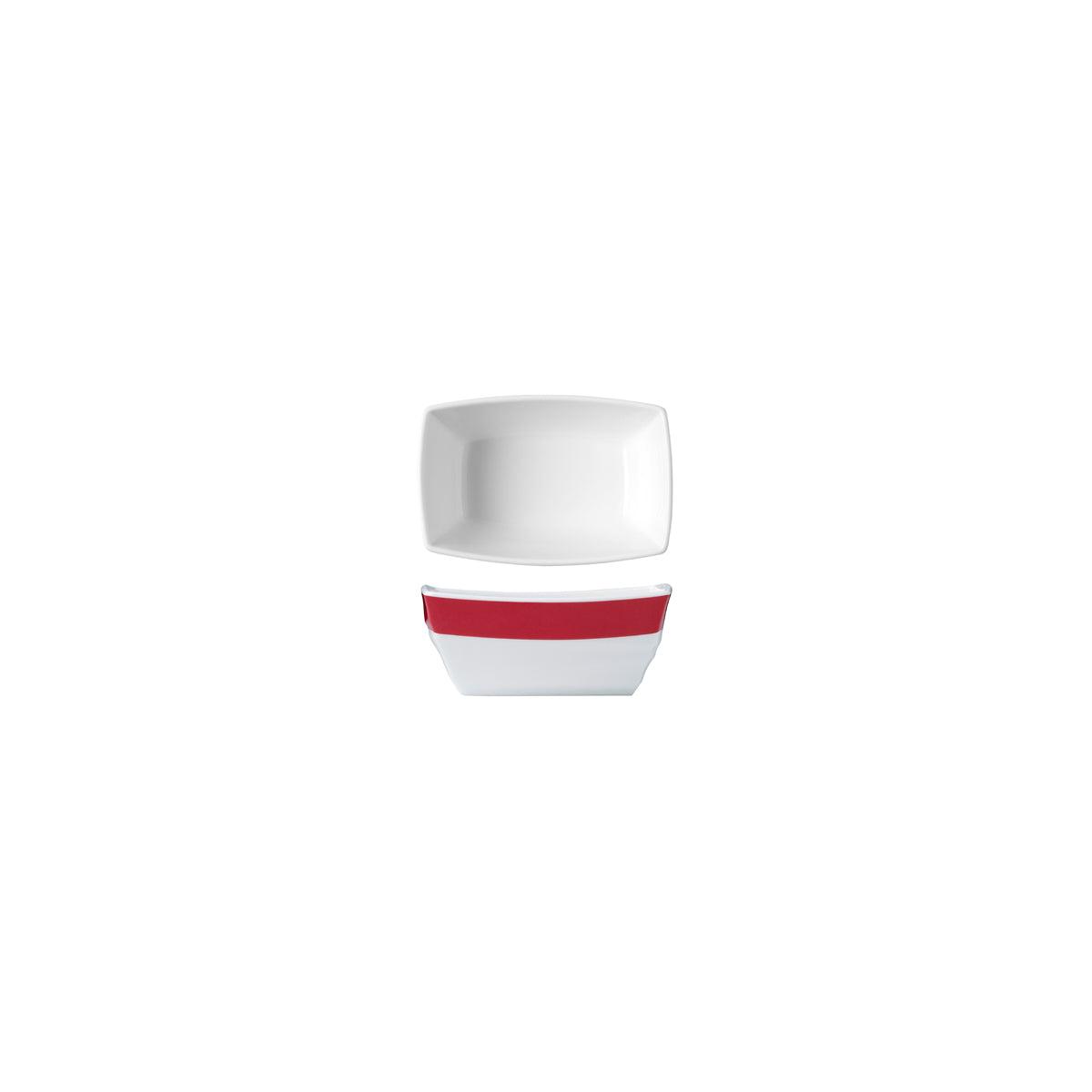 Royal Porcelain Maxadura Resonate Sugar Pack Holder 100x65x40mm Red Band (Box of 12) - Kitchenly