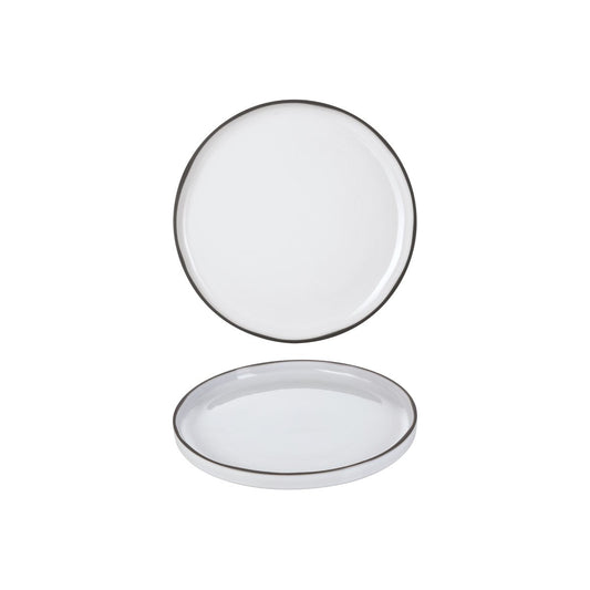 Revol Caractere White Cumulus Round Plate 260mm (Box of 4) - Kitchenly