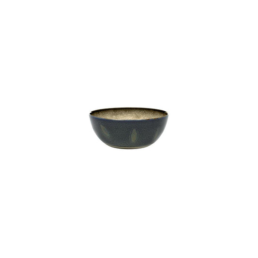 Serax Terres De Reves Misty Grey Dark Blue Exterior Round Bowl 137mm - Kitchenly