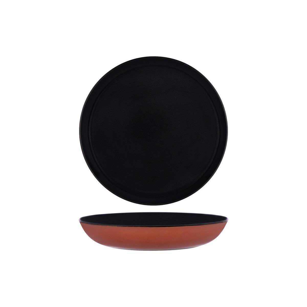 Serax Terres De Reves Dark Blue Rust Exterior Round Pasta Plate 235mm - Kitchenly