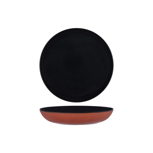 Serax Terres De Reves Dark Blue Rust Exterior Round Pasta Plate 235mm - Kitchenly
