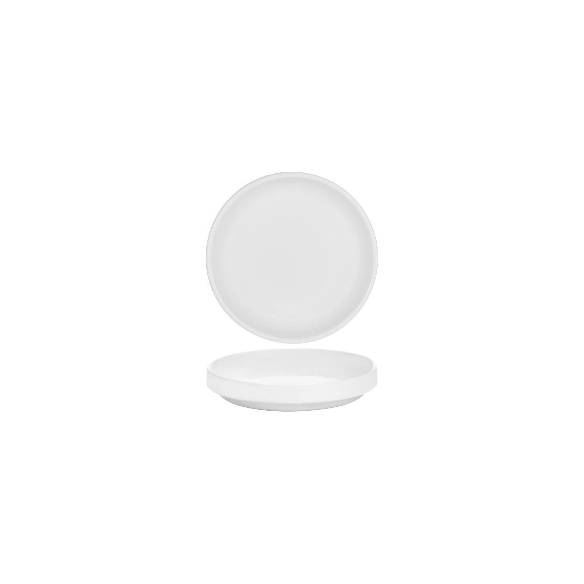 Serax Passe-Partout Matt White Round Low Plate 140mm (Box of 8) - Kitchenly
